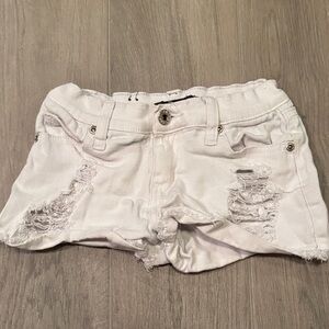 Contraband Girls White Distressed Women Shorts Size 10